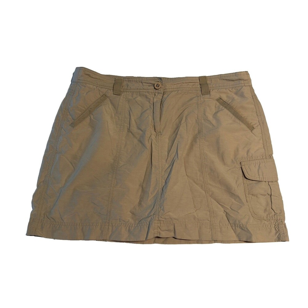 Lands End Woman 16 Skort Pockets Zipper Cargo Hiking Gorpcore